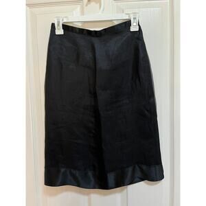 BCBG MaxAzria Silk Skirt Black Size 0 NWT Lined